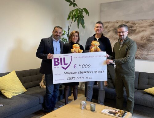 Remise chèque à la Fondatioun Kriibskrank Kanner
